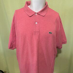 Lacoste Classic Fit Men's Pink Polo Shirt Size 3XL FR 8